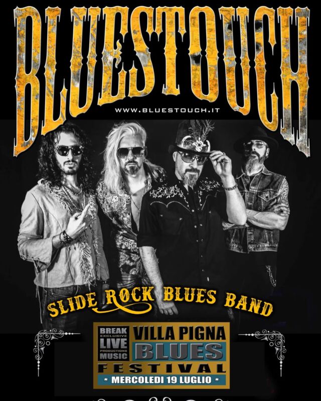 Comune di Folignano 
Assessorato alla Cultura
presenta:

Mercoledì 19 Luglio 
VILLA PIGNA BLUES FESTIVAL 2023
 XII Edizione
 Piazza Simon Bolivar Folignano AP Ingresso Libero
inizio concerti alle ore 22.00
#bluestouch #bluestouchband #bluestouchslideband #rocknrespect #dobroguitar #bluesrock #music #blues #rocknroll #livemusic #rock #slideblues #rockbluesband #slider #resonatorguitar #backtostage #breaklive